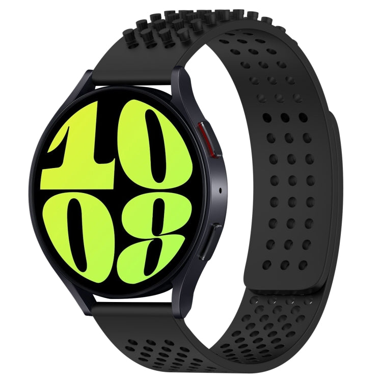 Bracelet de montre en silicone respirant à trous 20mm avec points 3D, pour Samsung Galaxy Watch 6 Classic 47mm, pour Samsung Galaxy Watch 6 44mm, pour Samsung Galaxy Watch 6 40mm