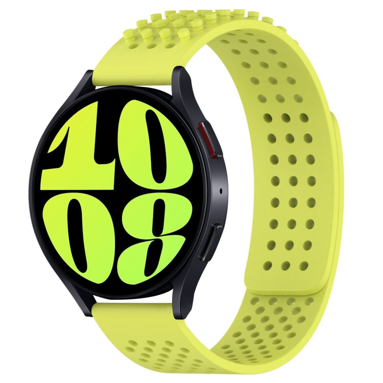 Bracelet de montre en silicone respirant à trous 20mm avec points 3D, pour Samsung Galaxy Watch 6 Classic 47mm, pour Samsung Galaxy Watch 6 44mm, pour Samsung Galaxy Watch 6 40mm