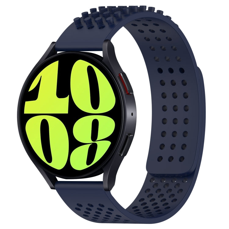 Bracelet de montre en silicone respirant à trous 20mm avec points 3D, pour Samsung Galaxy Watch 6 Classic 47mm, pour Samsung Galaxy Watch 6 44mm, pour Samsung Galaxy Watch 6 40mm