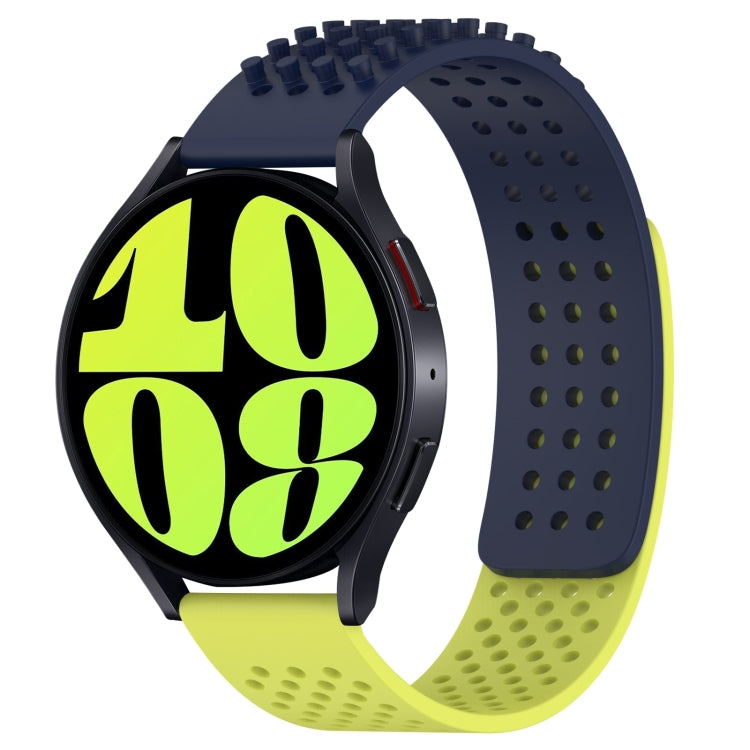 Bracelet de montre en silicone respirant à trous 20mm avec points 3D, pour Samsung Galaxy Watch 6 Classic 47mm, pour Samsung Galaxy Watch 6 44mm, pour Samsung Galaxy Watch 6 40mm