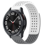 Bracelet de montre en silicone respirant à trous 20mm avec points 3D, pour Samsung Galaxy Watch 6 Classic 47mm, pour Samsung Galaxy Watch 6 44mm, pour Samsung Galaxy Watch 6 40mm