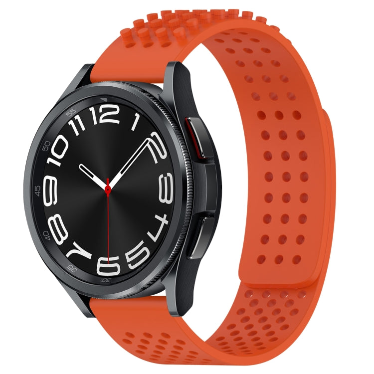 Bracelet de montre en silicone respirant à trous 20mm avec points 3D, pour Samsung Galaxy Watch 6 Classic 47mm, pour Samsung Galaxy Watch 6 44mm, pour Samsung Galaxy Watch 6 40mm