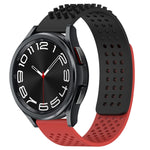 Bracelet de montre en silicone respirant à trous 20mm avec points 3D, pour Samsung Galaxy Watch 6 Classic 47mm, pour Samsung Galaxy Watch 6 44mm, pour Samsung Galaxy Watch 6 40mm