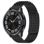 Bracelet de montre en silicone respirant à trous 20mm avec points 3D, pour Samsung Galaxy Watch 6 Classic 47mm, pour Samsung Galaxy Watch 6 44mm, pour Samsung Galaxy Watch 6 40mm