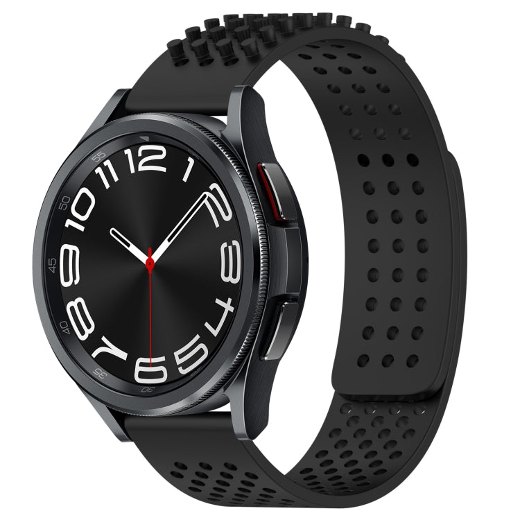 Bracelet de montre en silicone respirant à trous 20mm avec points 3D, pour Samsung Galaxy Watch 6 Classic 47mm, pour Samsung Galaxy Watch 6 44mm, pour Samsung Galaxy Watch 6 40mm