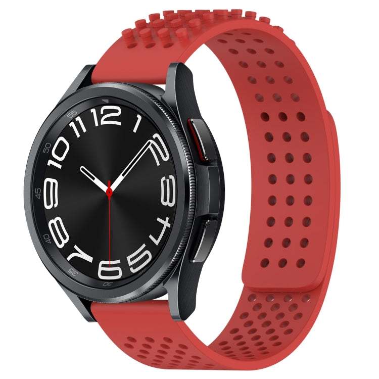 Bracelet de montre en silicone respirant à trous 20mm avec points 3D, pour Samsung Galaxy Watch 6 Classic 47mm, pour Samsung Galaxy Watch 6 44mm, pour Samsung Galaxy Watch 6 40mm
