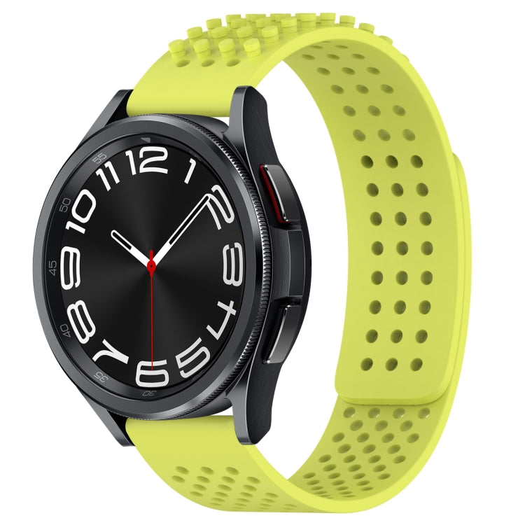 Bracelet de montre en silicone respirant à trous 20mm avec points 3D, pour Samsung Galaxy Watch 6 Classic 47mm, pour Samsung Galaxy Watch 6 44mm, pour Samsung Galaxy Watch 6 40mm