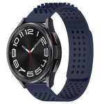 Bracelet de montre en silicone respirant à trous 20mm avec points 3D, pour Samsung Galaxy Watch 6 Classic 47mm, pour Samsung Galaxy Watch 6 44mm, pour Samsung Galaxy Watch 6 40mm