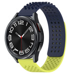 Bracelet de montre en silicone respirant à trous 20mm avec points 3D, pour Samsung Galaxy Watch 6 Classic 47mm, pour Samsung Galaxy Watch 6 44mm, pour Samsung Galaxy Watch 6 40mm