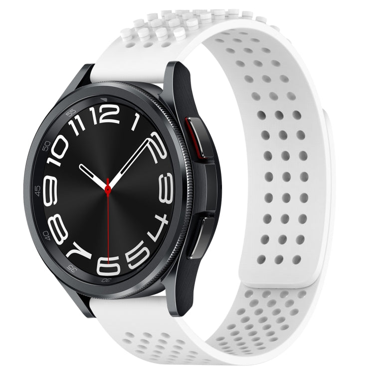 Bracelet de montre en silicone respirant à trous 20mm avec points 3D, pour Samsung Galaxy Watch 6 Classic 43mm, pour Samsung Galaxy Watch 5 Pro édition golf, pour Samsung Galaxy Watch 5 édition golf