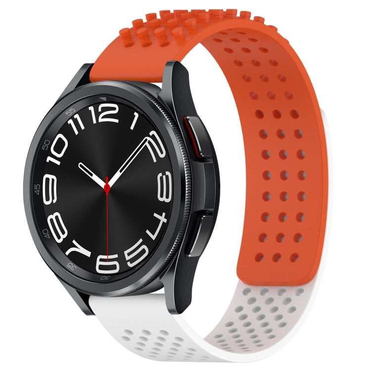 Bracelet de montre en silicone respirant à trous 20mm avec points 3D, pour Samsung Galaxy Watch 6 Classic 43mm, pour Samsung Galaxy Watch 5 Pro édition golf, pour Samsung Galaxy Watch 5 édition golf