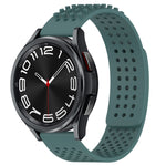 Bracelet de montre en silicone respirant à trous 20mm avec points 3D, pour Samsung Galaxy Watch 6 Classic 43mm, pour Samsung Galaxy Watch 5 Pro édition golf, pour Samsung Galaxy Watch 5 édition golf
