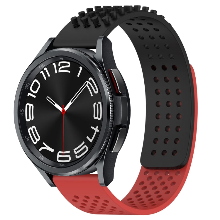 Bracelet de montre en silicone respirant à trous 20mm avec points 3D, pour Samsung Galaxy Watch 6 Classic 43mm, pour Samsung Galaxy Watch 5 Pro édition golf, pour Samsung Galaxy Watch 5 édition golf