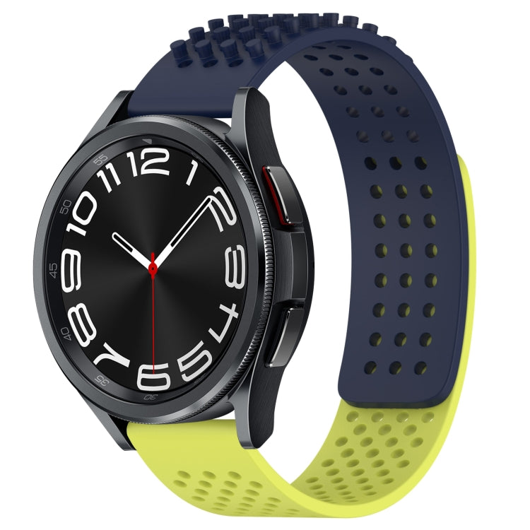 Bracelet de montre en silicone respirant à trous 20mm avec points 3D, pour Samsung Galaxy Watch 6 Classic 43mm, pour Samsung Galaxy Watch 5 Pro édition golf, pour Samsung Galaxy Watch 5 édition golf