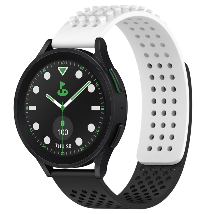 Bracelet de montre en silicone respirant à trous 20mm avec points 3D, pour Samsung Galaxy Watch 6 Classic 43mm, pour Samsung Galaxy Watch 5 Pro édition golf, pour Samsung Galaxy Watch 5 édition golf