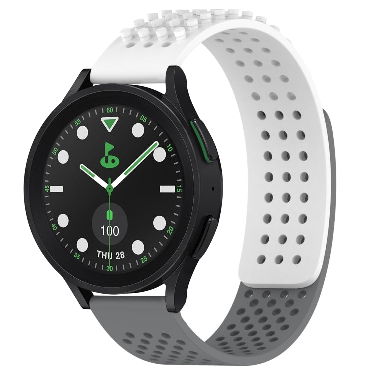 Bracelet de montre en silicone respirant à trous 20mm avec points 3D, pour Samsung Galaxy Watch 6 Classic 43mm, pour Samsung Galaxy Watch 5 Pro édition golf, pour Samsung Galaxy Watch 5 édition golf