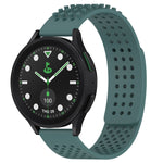 Bracelet de montre en silicone respirant à trous 20mm avec points 3D, pour Samsung Galaxy Watch 6 Classic 43mm, pour Samsung Galaxy Watch 5 Pro édition golf, pour Samsung Galaxy Watch 5 édition golf