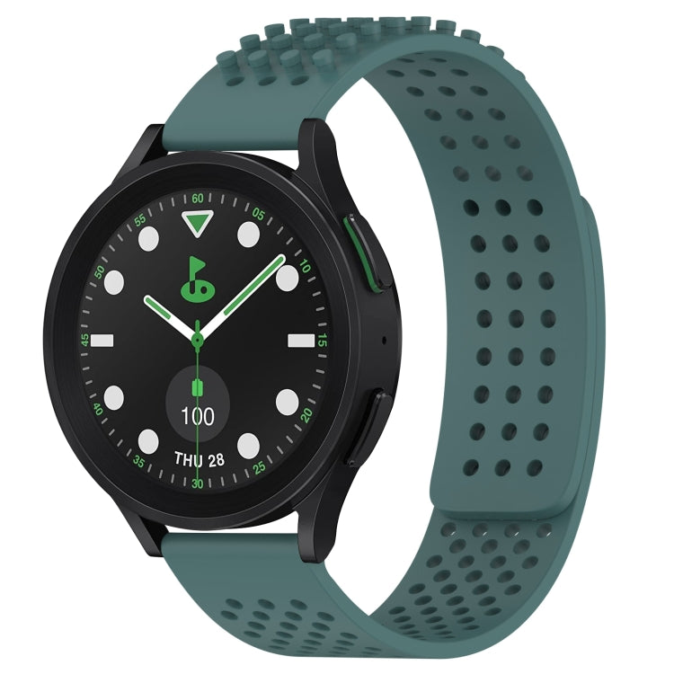Bracelet de montre en silicone respirant à trous 20mm avec points 3D, pour Samsung Galaxy Watch 6 Classic 43mm, pour Samsung Galaxy Watch 5 Pro édition golf, pour Samsung Galaxy Watch 5 édition golf