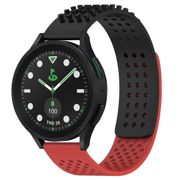 Bracelet de montre en silicone respirant à trous 20mm avec points 3D, pour Samsung Galaxy Watch 6 Classic 43mm, pour Samsung Galaxy Watch 5 Pro édition golf, pour Samsung Galaxy Watch 5 édition golf