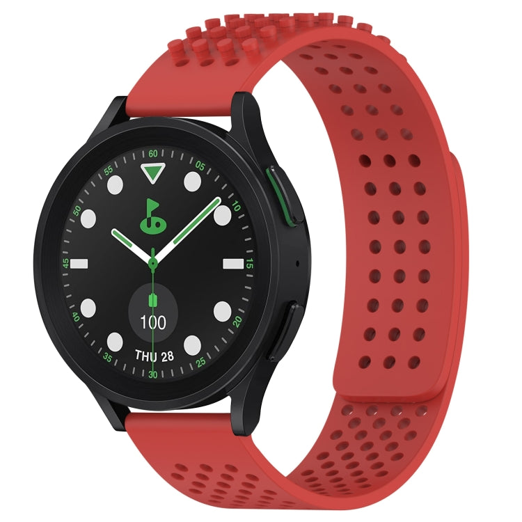 Bracelet de montre en silicone respirant à trous 20mm avec points 3D, pour Samsung Galaxy Watch 6 Classic 43mm, pour Samsung Galaxy Watch 5 Pro édition golf, pour Samsung Galaxy Watch 5 édition golf