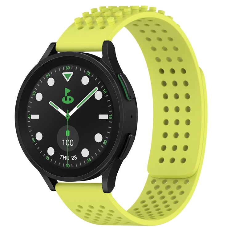 Bracelet de montre en silicone respirant à trous 20mm avec points 3D, pour Samsung Galaxy Watch 6 Classic 43mm, pour Samsung Galaxy Watch 5 Pro édition golf, pour Samsung Galaxy Watch 5 édition golf