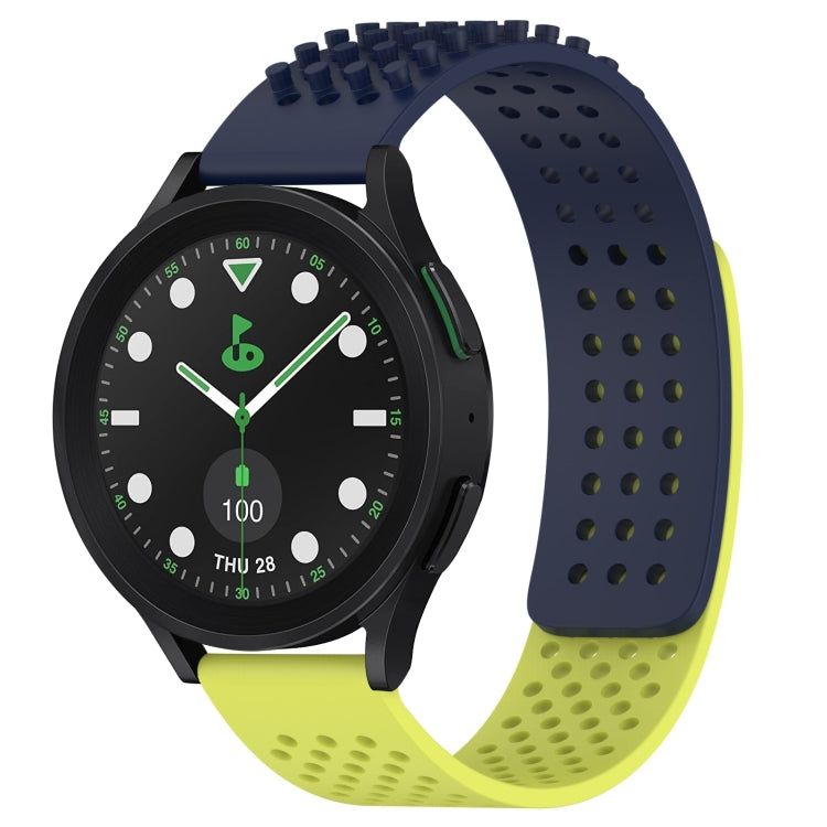 Bracelet de montre en silicone respirant à trous 20mm avec points 3D, pour Samsung Galaxy Watch 6 Classic 43mm, pour Samsung Galaxy Watch 5 Pro édition golf, pour Samsung Galaxy Watch 5 édition golf