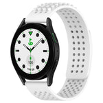 Bracelet de montre en silicone respirant à trous 20mm avec points 3D, pour Samsung Galaxy Watch 6 Classic 43mm, pour Samsung Galaxy Watch 5 Pro édition golf, pour Samsung Galaxy Watch 5 édition golf