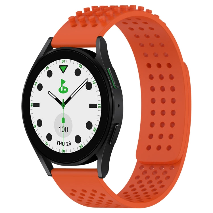 Bracelet de montre en silicone respirant à trous 20mm avec points 3D, pour Samsung Galaxy Watch 6 Classic 43mm, pour Samsung Galaxy Watch 5 Pro édition golf, pour Samsung Galaxy Watch 5 édition golf
