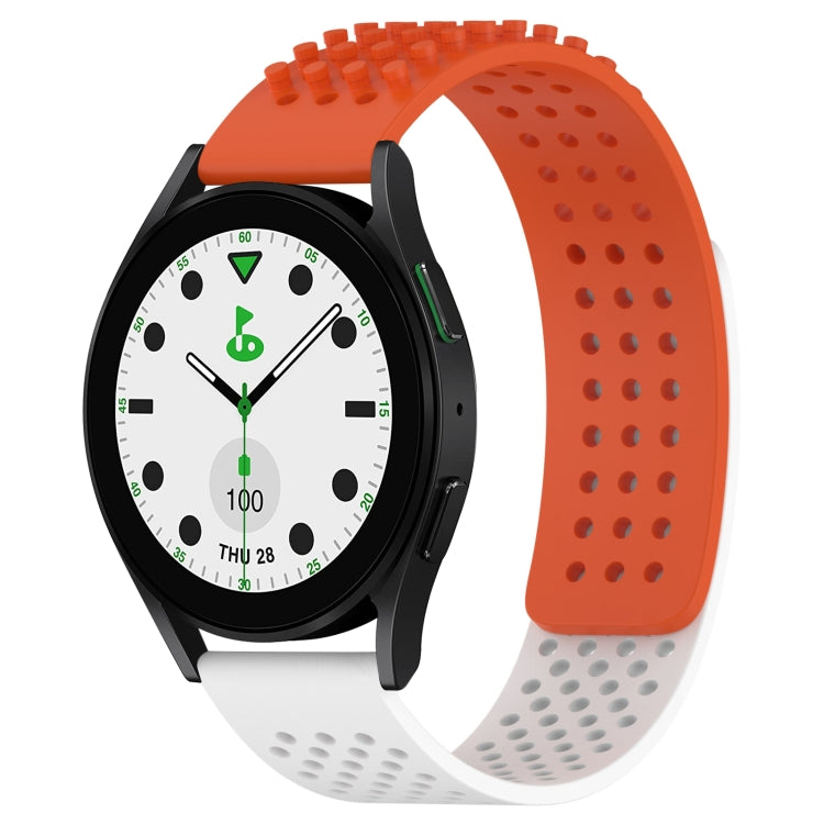 Bracelet de montre en silicone respirant à trous 20mm avec points 3D, pour Samsung Galaxy Watch 6 Classic 43mm, pour Samsung Galaxy Watch 5 Pro édition golf, pour Samsung Galaxy Watch 5 édition golf
