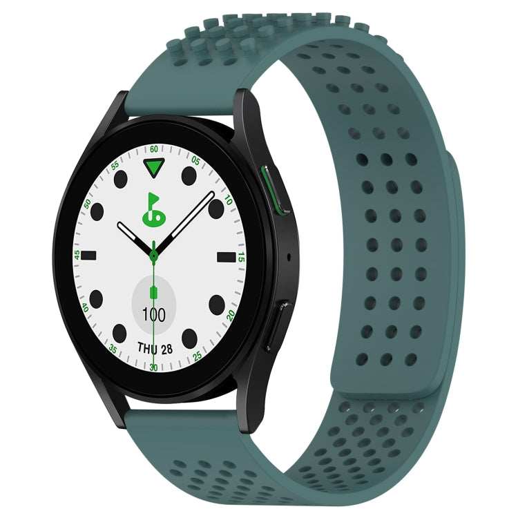 Bracelet de montre en silicone respirant à trous 20mm avec points 3D, pour Samsung Galaxy Watch 6 Classic 43mm, pour Samsung Galaxy Watch 5 Pro édition golf, pour Samsung Galaxy Watch 5 édition golf