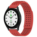 Bracelet de montre en silicone respirant à trous 20mm avec points 3D, pour Samsung Galaxy Watch 6 Classic 43mm, pour Samsung Galaxy Watch 5 Pro édition golf, pour Samsung Galaxy Watch 5 édition golf