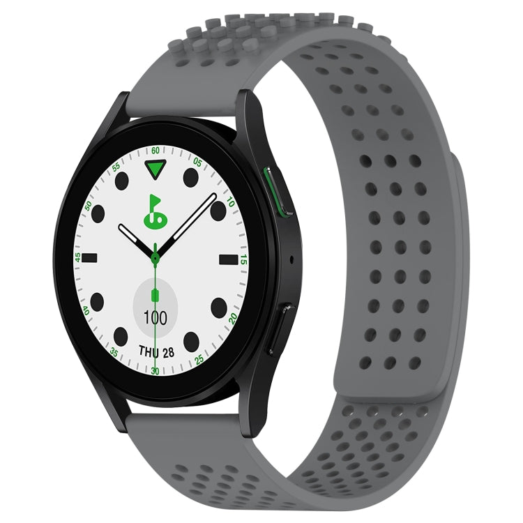 Bracelet de montre en silicone respirant à trous 20mm avec points 3D, pour Samsung Galaxy Watch 6 Classic 43mm, pour Samsung Galaxy Watch 5 Pro édition golf, pour Samsung Galaxy Watch 5 édition golf
