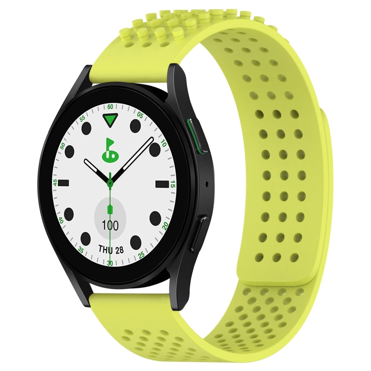 Bracelet de montre en silicone respirant à trous 20mm avec points 3D, pour Samsung Galaxy Watch 6 Classic 43mm, pour Samsung Galaxy Watch 5 Pro édition golf, pour Samsung Galaxy Watch 5 édition golf