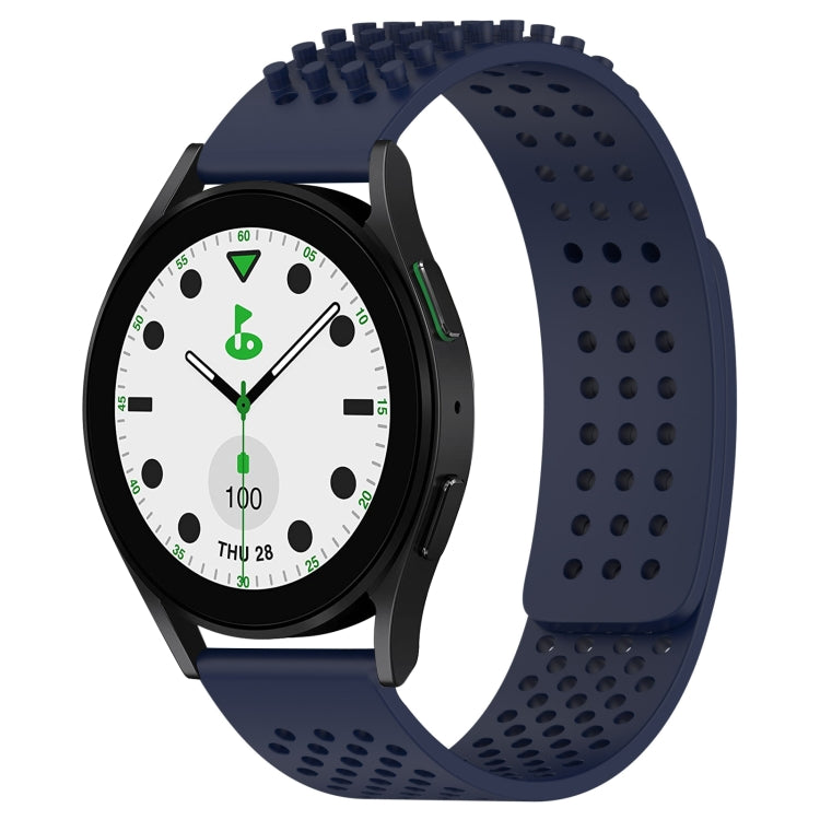 Bracelet de montre en silicone respirant à trous 20mm avec points 3D, pour Samsung Galaxy Watch 6 Classic 43mm, pour Samsung Galaxy Watch 5 Pro édition golf, pour Samsung Galaxy Watch 5 édition golf