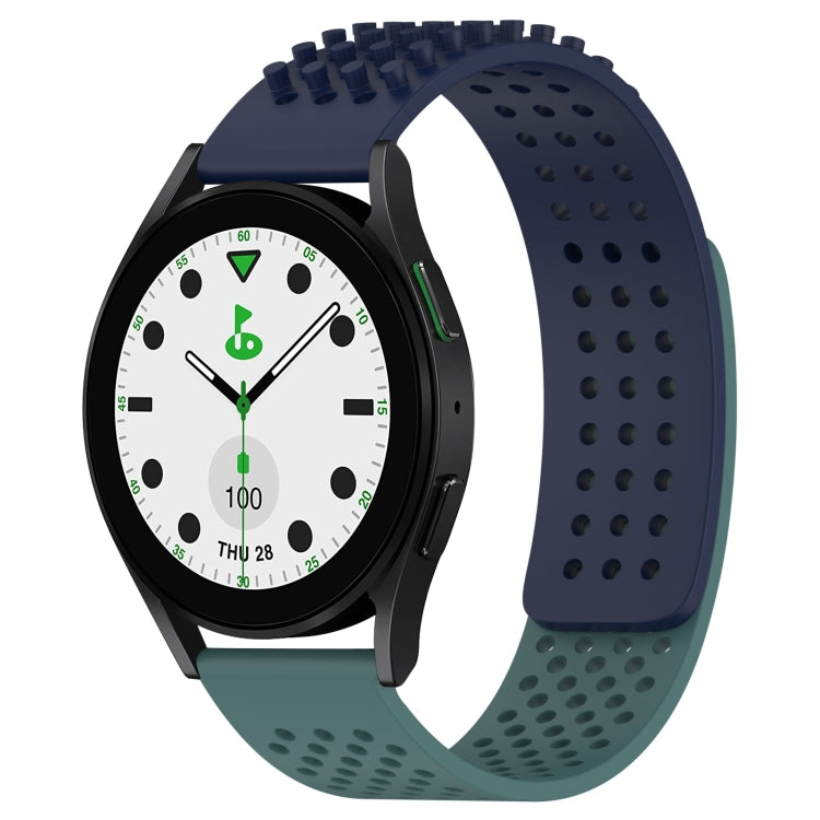 Bracelet de montre en silicone respirant à trous 20mm avec points 3D, pour Samsung Galaxy Watch 6 Classic 43mm, pour Samsung Galaxy Watch 5 Pro édition golf, pour Samsung Galaxy Watch 5 édition golf