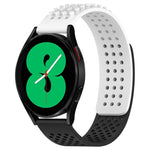 Bracelet de montre en silicone respirant à trous 20mm avec points 3D, pour Samsung Galaxy Watch 4 44mm, pour Samsung Galaxy Watch 4 40mm, pour Samsung Galaxy Watch 4 Classic 46mm
