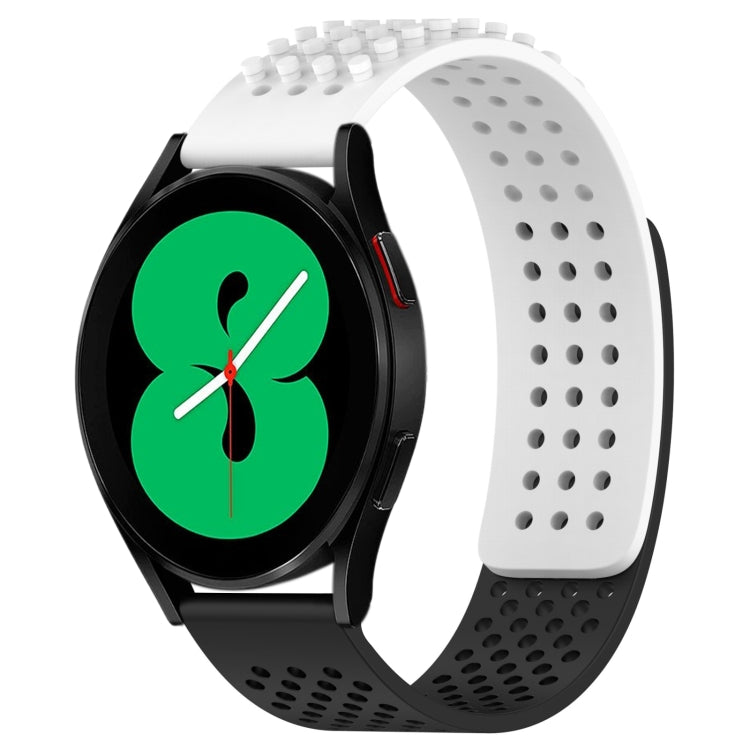 Bracelet de montre en silicone respirant à trous 20mm avec points 3D, pour Samsung Galaxy Watch 4 44mm, pour Samsung Galaxy Watch 4 40mm, pour Samsung Galaxy Watch 4 Classic 46mm