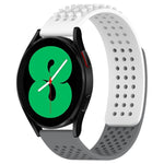 Bracelet de montre en silicone respirant à trous 20mm avec points 3D, pour Samsung Galaxy Watch 4 44mm, pour Samsung Galaxy Watch 4 40mm, pour Samsung Galaxy Watch 4 Classic 46mm