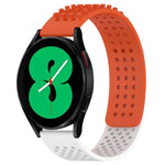 Bracelet de montre en silicone respirant à trous 20mm avec points 3D, pour Samsung Galaxy Watch 4 44mm, pour Samsung Galaxy Watch 4 40mm, pour Samsung Galaxy Watch 4 Classic 46mm