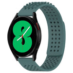 Bracelet de montre en silicone respirant à trous 20mm avec points 3D, pour Samsung Galaxy Watch 4 44mm, pour Samsung Galaxy Watch 4 40mm, pour Samsung Galaxy Watch 4 Classic 46mm