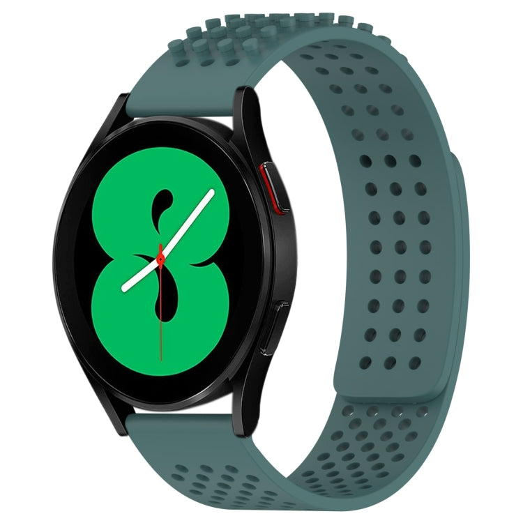 Bracelet de montre en silicone respirant à trous 20mm avec points 3D, pour Samsung Galaxy Watch 4 44mm, pour Samsung Galaxy Watch 4 40mm, pour Samsung Galaxy Watch 4 Classic 46mm