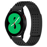 Bracelet de montre en silicone respirant à trous 20mm avec points 3D, pour Samsung Galaxy Watch 4 44mm, pour Samsung Galaxy Watch 4 40mm, pour Samsung Galaxy Watch 4 Classic 46mm