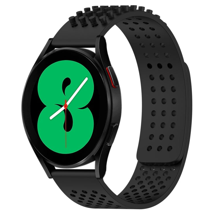 Bracelet de montre en silicone respirant à trous 20mm avec points 3D, pour Samsung Galaxy Watch 4 44mm, pour Samsung Galaxy Watch 4 40mm, pour Samsung Galaxy Watch 4 Classic 46mm