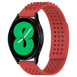 Bracelet de montre en silicone respirant à trous 20mm avec points 3D, pour Samsung Galaxy Watch 4 44mm, pour Samsung Galaxy Watch 4 40mm, pour Samsung Galaxy Watch 4 Classic 46mm