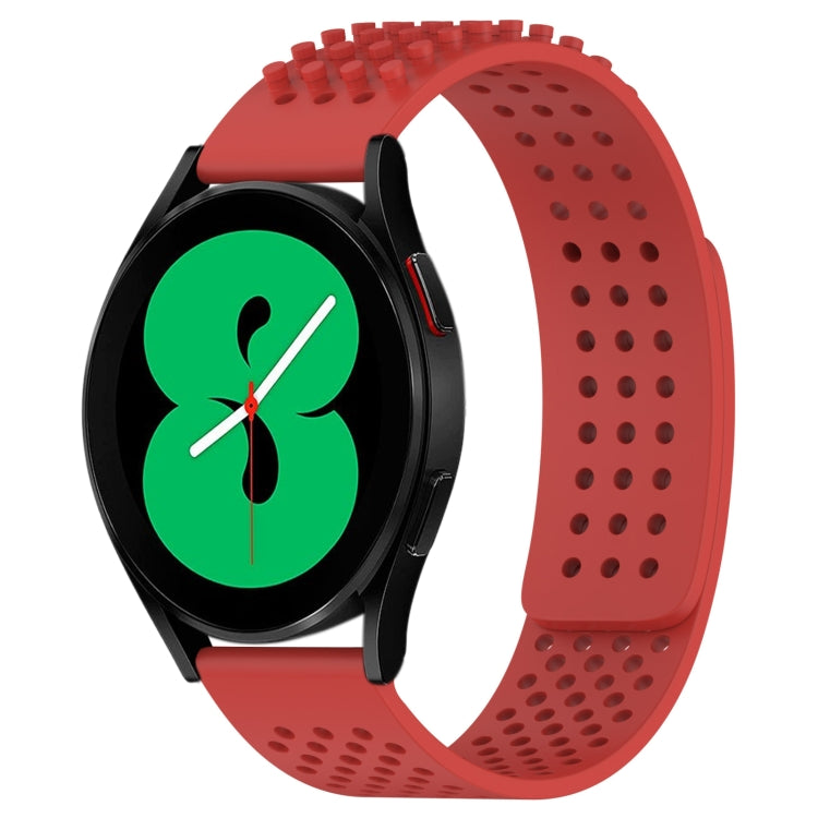 Bracelet de montre en silicone respirant à trous 20mm avec points 3D, pour Samsung Galaxy Watch 4 44mm, pour Samsung Galaxy Watch 4 40mm, pour Samsung Galaxy Watch 4 Classic 46mm