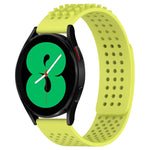 Bracelet de montre en silicone respirant à trous 20mm avec points 3D, pour Samsung Galaxy Watch 4 44mm, pour Samsung Galaxy Watch 4 40mm, pour Samsung Galaxy Watch 4 Classic 46mm