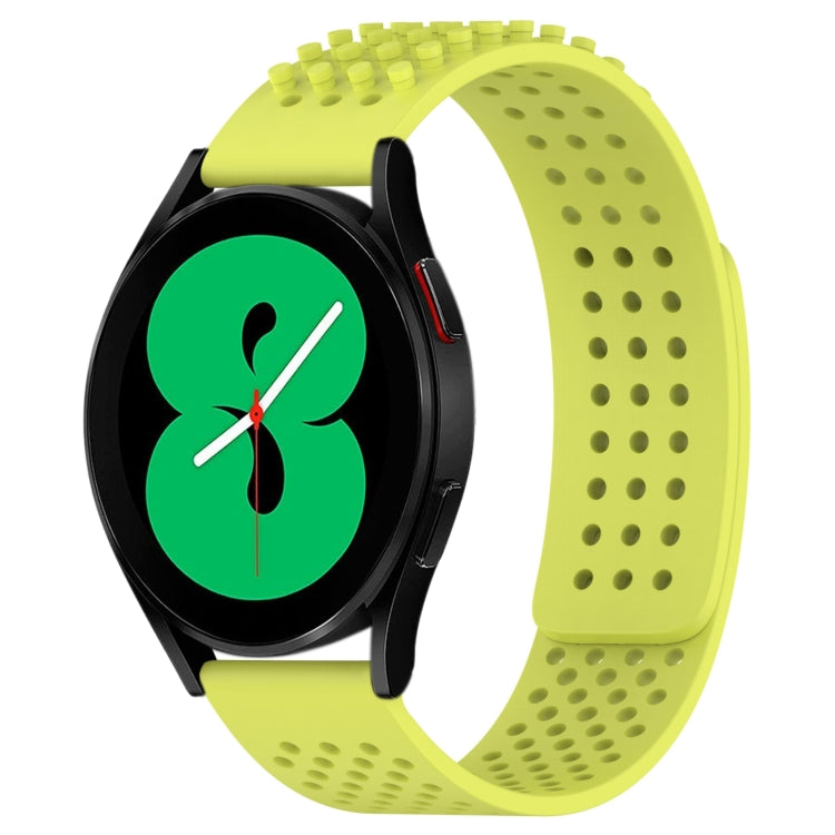 Bracelet de montre en silicone respirant à trous 20mm avec points 3D, pour Samsung Galaxy Watch 4 44mm, pour Samsung Galaxy Watch 4 40mm, pour Samsung Galaxy Watch 4 Classic 46mm