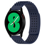 Bracelet de montre en silicone respirant à trous 20mm avec points 3D, pour Samsung Galaxy Watch 4 44mm, pour Samsung Galaxy Watch 4 40mm, pour Samsung Galaxy Watch 4 Classic 46mm