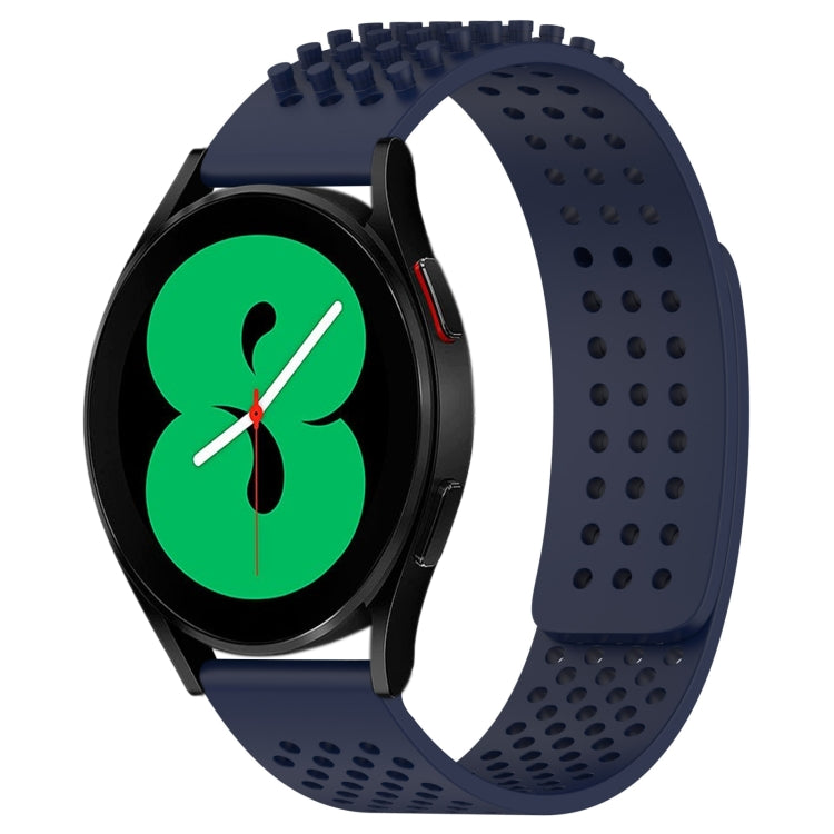 Bracelet de montre en silicone respirant à trous 20mm avec points 3D, pour Samsung Galaxy Watch 4 44mm, pour Samsung Galaxy Watch 4 40mm, pour Samsung Galaxy Watch 4 Classic 46mm
