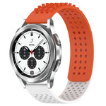 Bracelet de montre en silicone à pois 3D respirants avec trous de 20 mm, pour Samsung Galaxy Watch 4 Classic 42 mm, pour Samsung Galaxy Watch Active 2 44 mm, pour Samsung Galaxy Watch Active 2 40 mm